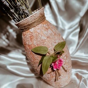 Mosaic vase made from quail eggshells - one of a kind